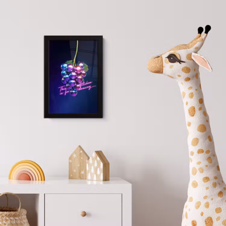 Poster met lijst - Quote - Neon - Disco - Druiven — 5
