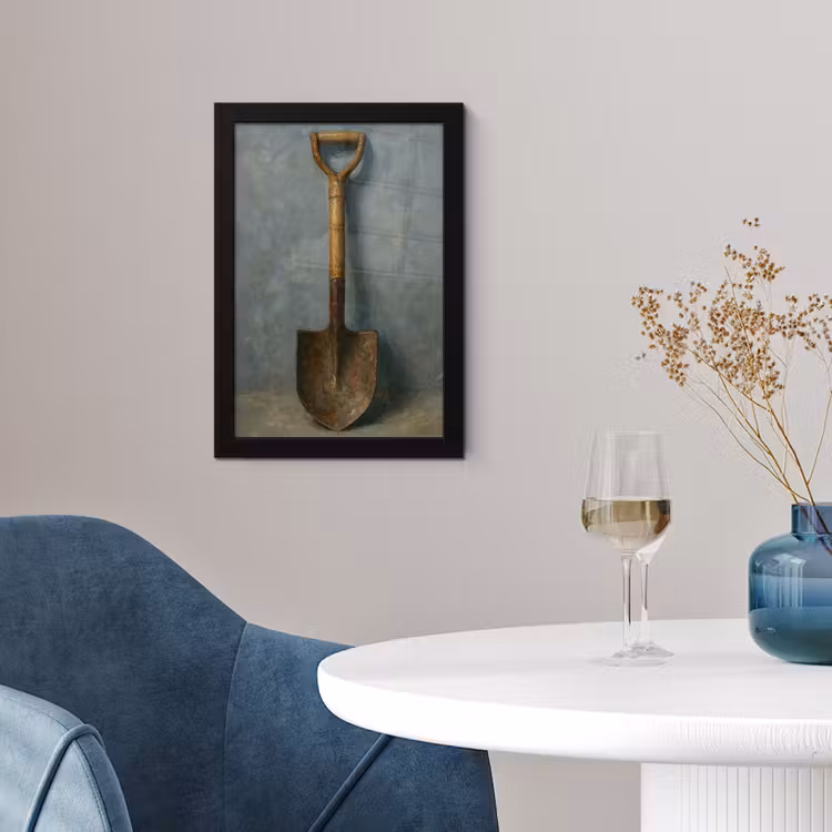 Poster met lijst - Schep - Gereedschap - Schilderij — 2