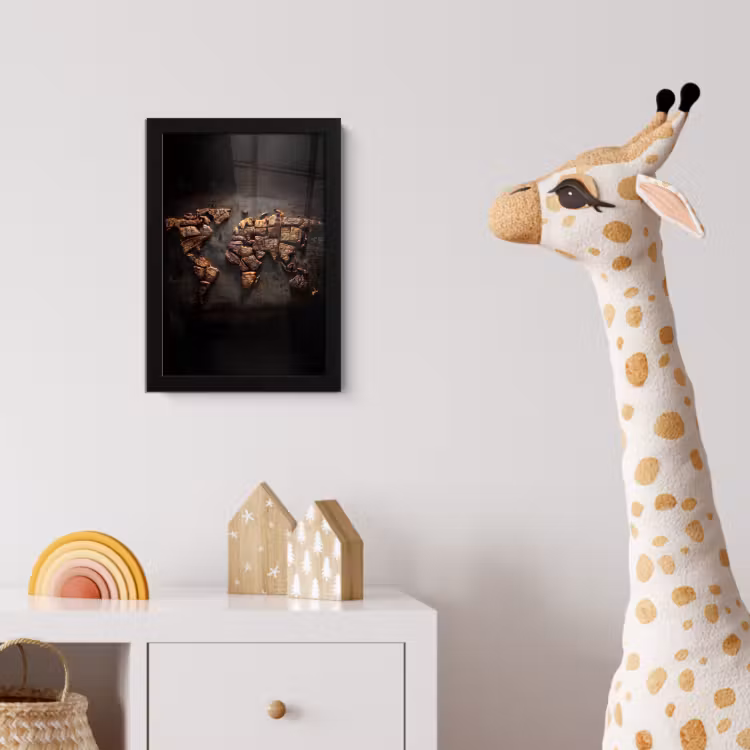 Poster met lijst - Wereldkaart - Gegrild vlees — 5