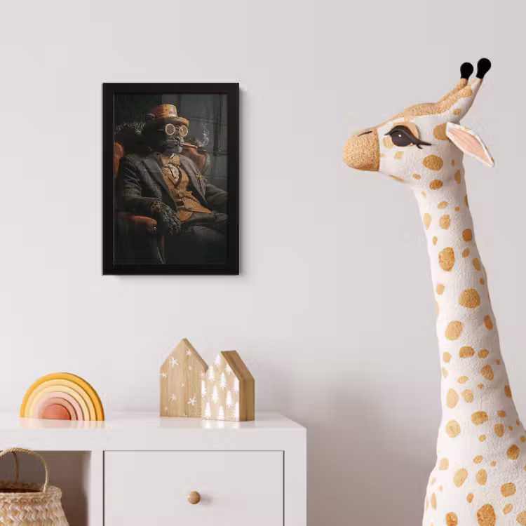 Poster met lijst - Kat - Pak - Oranje - Sigaar — 5