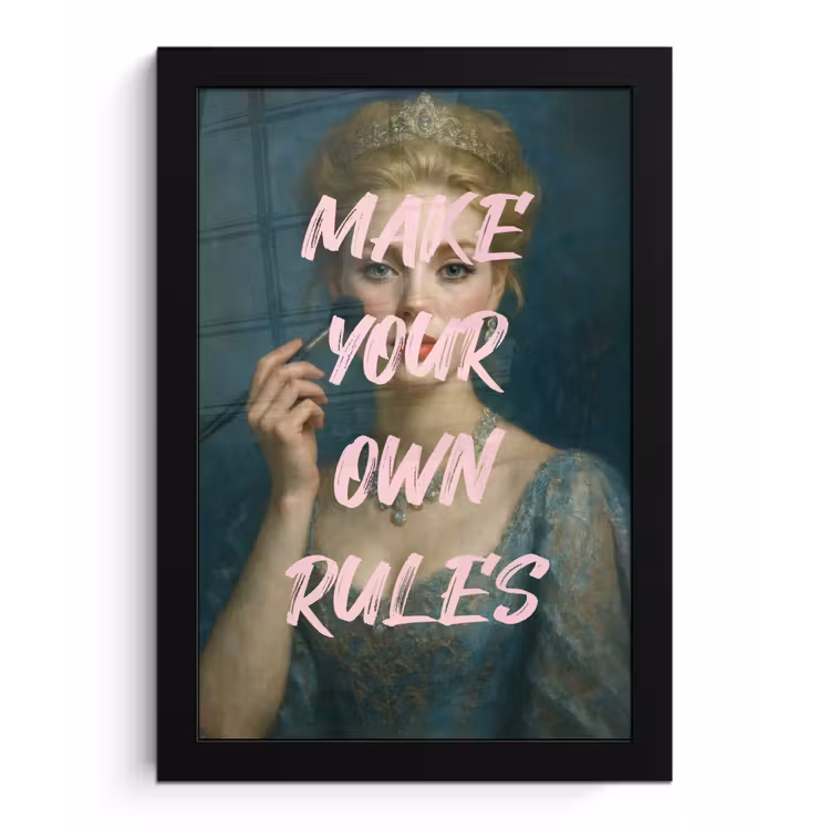 Poster met lijst - Klassiek - Sierlijk - Roze — 1