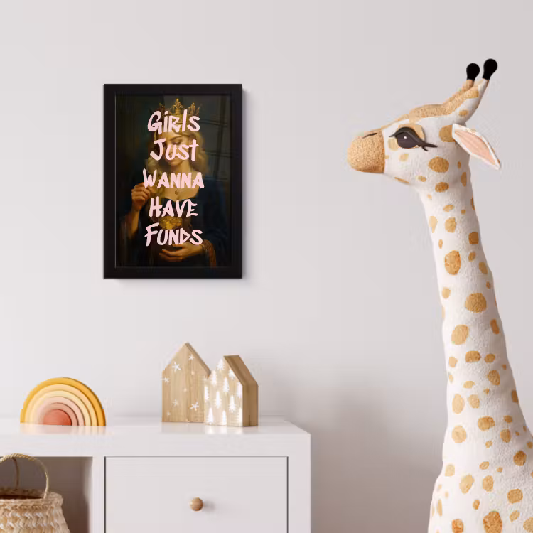 Poster met lijst - Kroon - Vrouw - Jurk - Opvallend — 5