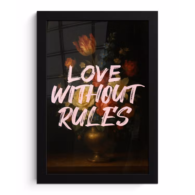 Poster met lijst - Liefde - Modern - Bloemen — 1