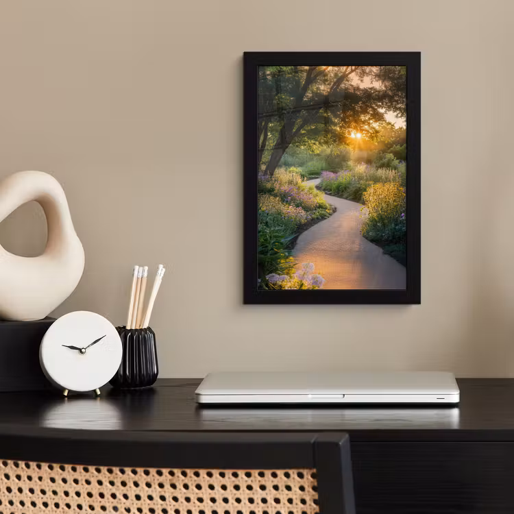 Poster met lijst - Pad - Bloemen - Park — 3