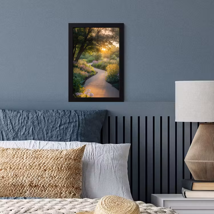 Poster met lijst - Pad - Bloemen - Park — 4