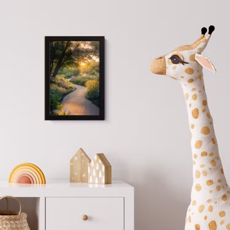 Poster met lijst - Pad - Bloemen - Park — 5