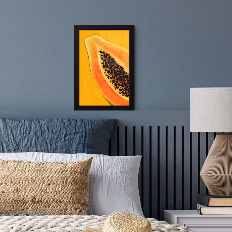 Poster met lijst - Papaja - Oranje - Topisch — 4