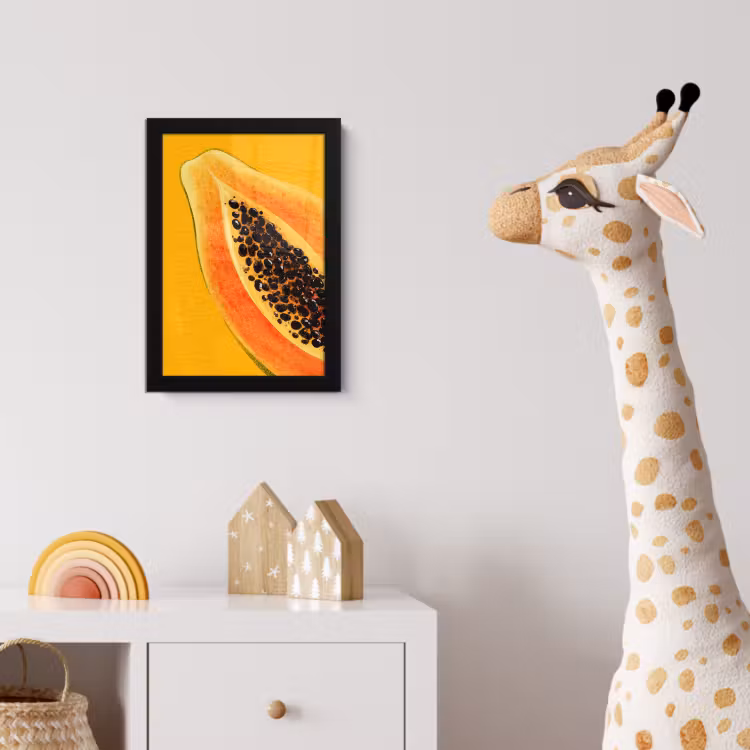 Poster met lijst - Papaja - Oranje - Topisch — 5
