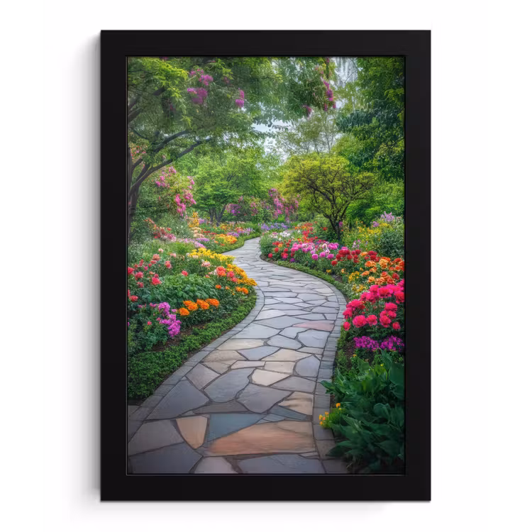 Poster met lijst - Park - Bloemen - Tuin — 1