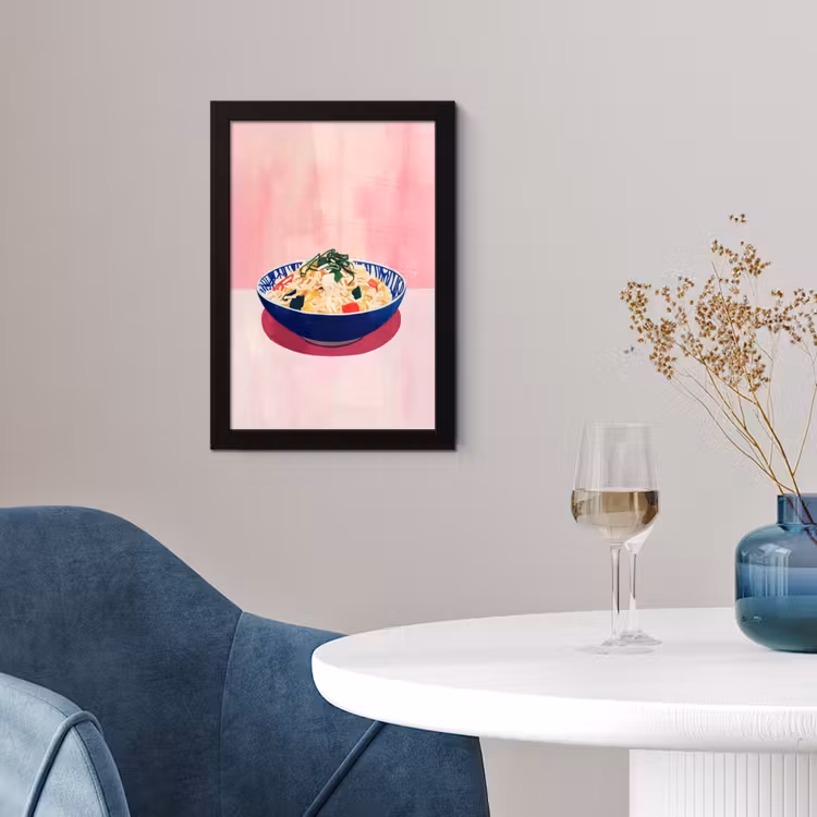Poster met lijst - Rijst - Illustratie - Kom - Groente — 2
