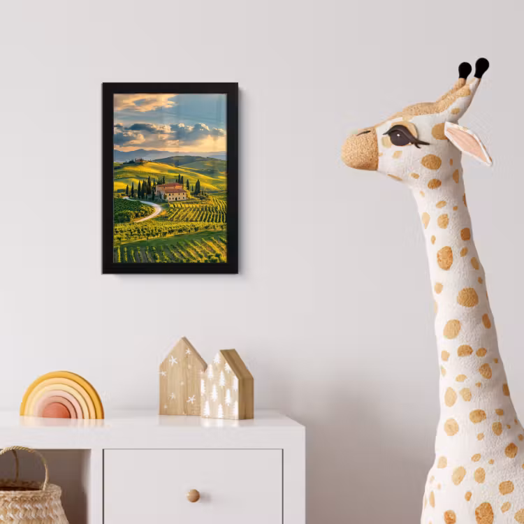 Poster met lijst - Toscane - Landschap - Wijngaarden — 5