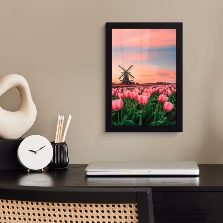 Poster met lijst - Tulpen - Molen - Nederland — 3