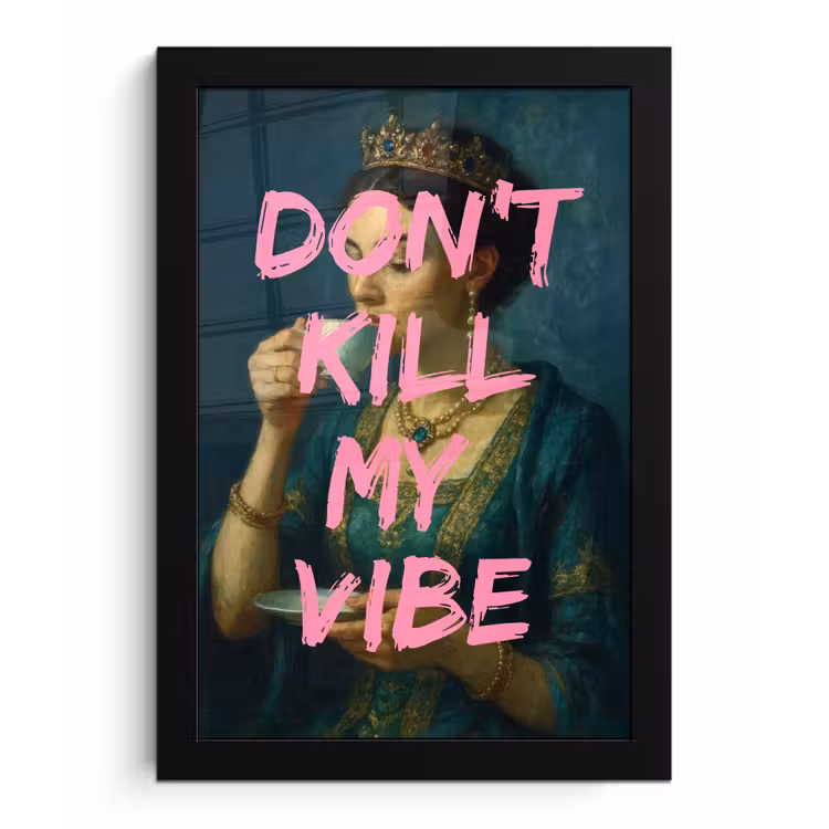 Poster met lijst - Vrouw - Portret - Kroon — 1