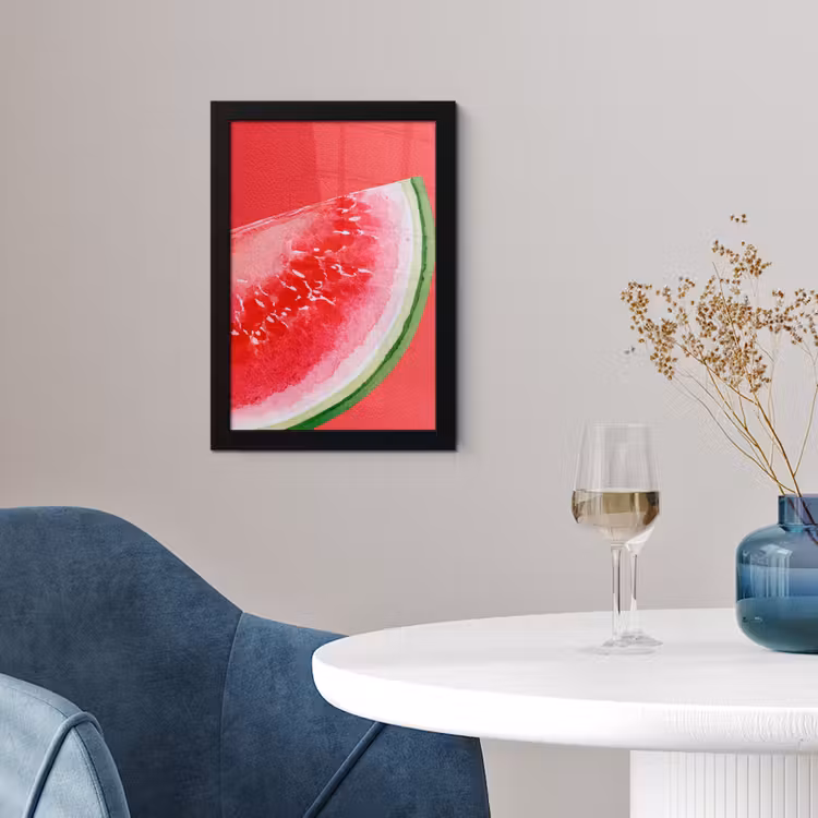 Poster met lijst - Watermeloen - Rood - Zomers — 2