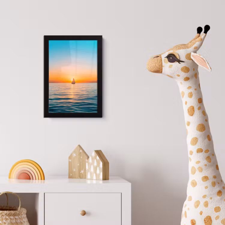 Poster met lijst - Zee - Zeilboot - Zonsondergang — 5