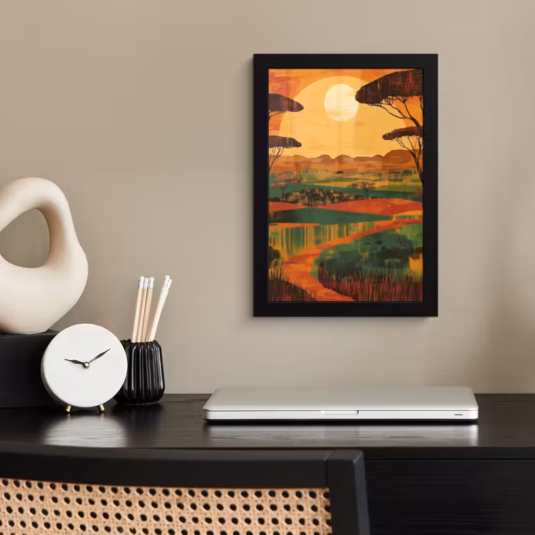 Poster met lijst - Landschap - Afrikaans - Zon — 3