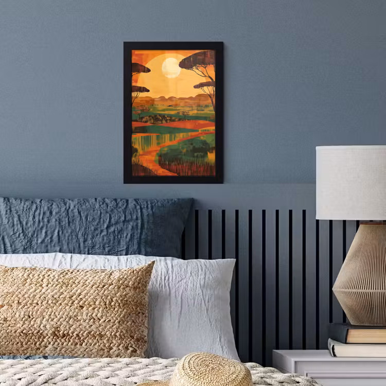 Poster met lijst - Landschap - Afrikaans - Zon — 4
