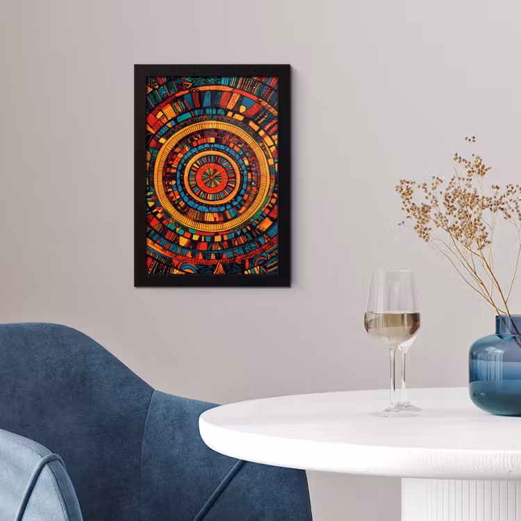 Poster met lijst - Mandala - Cirkels - Patronen — 2