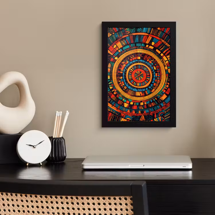 Poster met lijst - Mandala - Cirkels - Patronen — 3