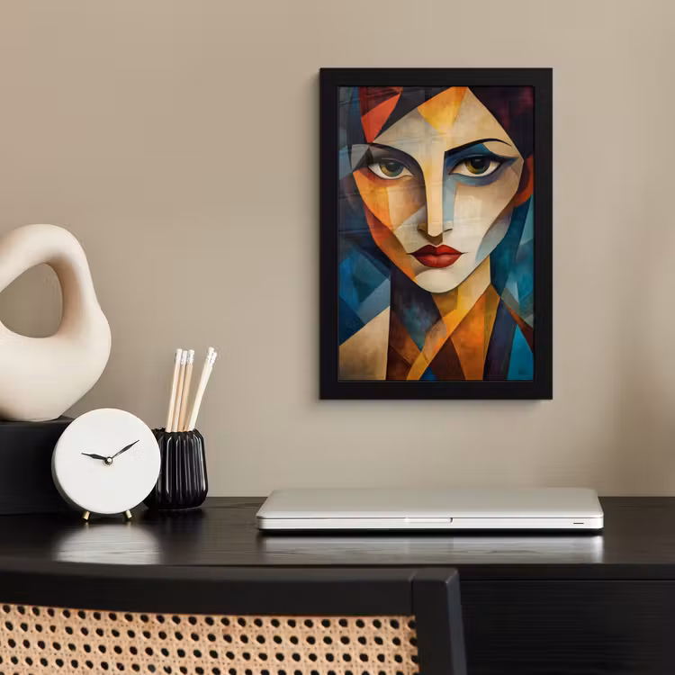 Poster met lijst - Portret - Abstract - Vormen — 3