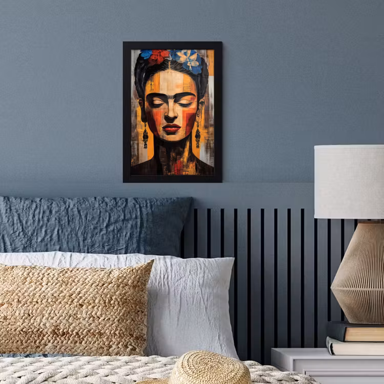 Poster met lijst - Portret - Vrouw - Bloemen — 4