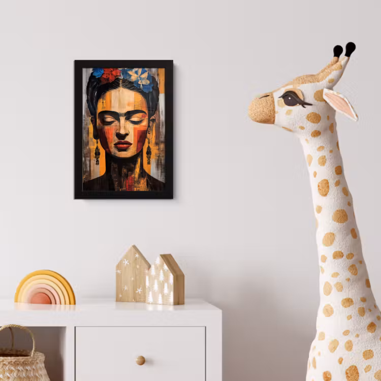 Poster met lijst - Portret - Vrouw - Bloemen — 5
