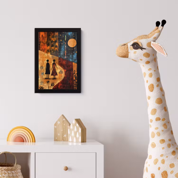 Poster met lijst - Silhouetten - Abstract - Zon - Maan — 5