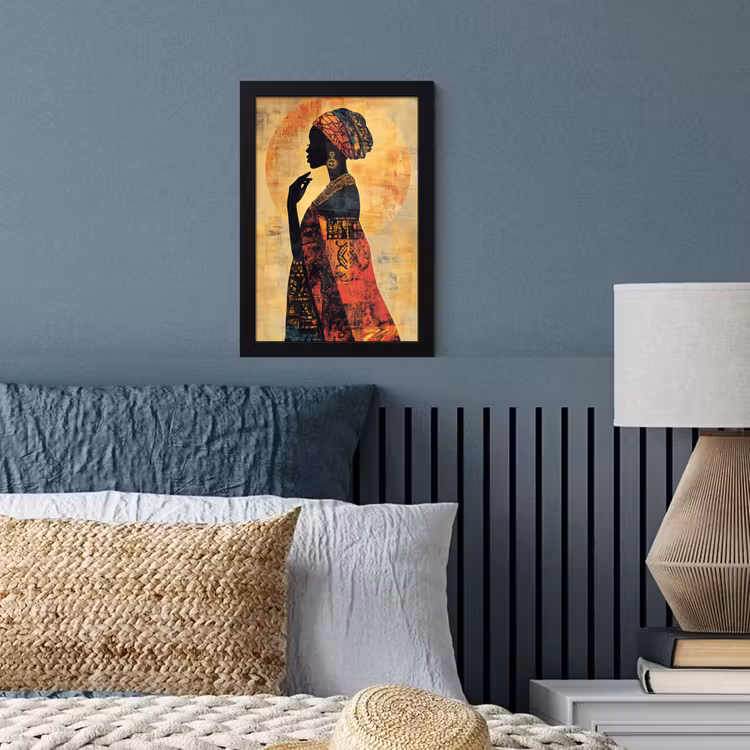Poster met lijst - Vrouw - Silhouet - Patronen - Sierlijk — 4