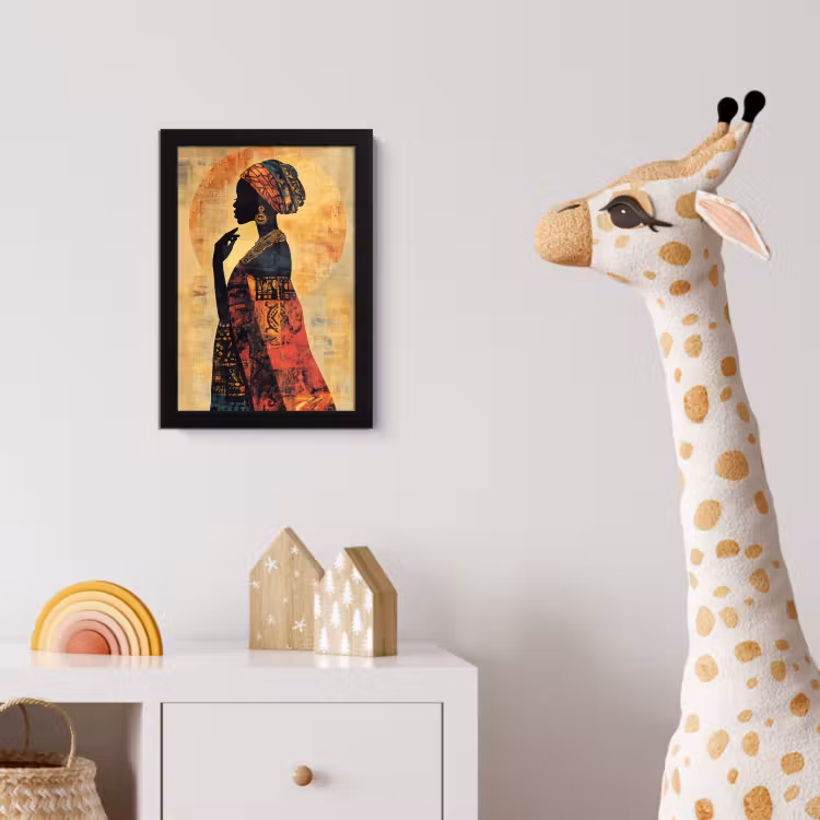 Poster met lijst - Vrouw - Silhouet - Patronen - Sierlijk — 5