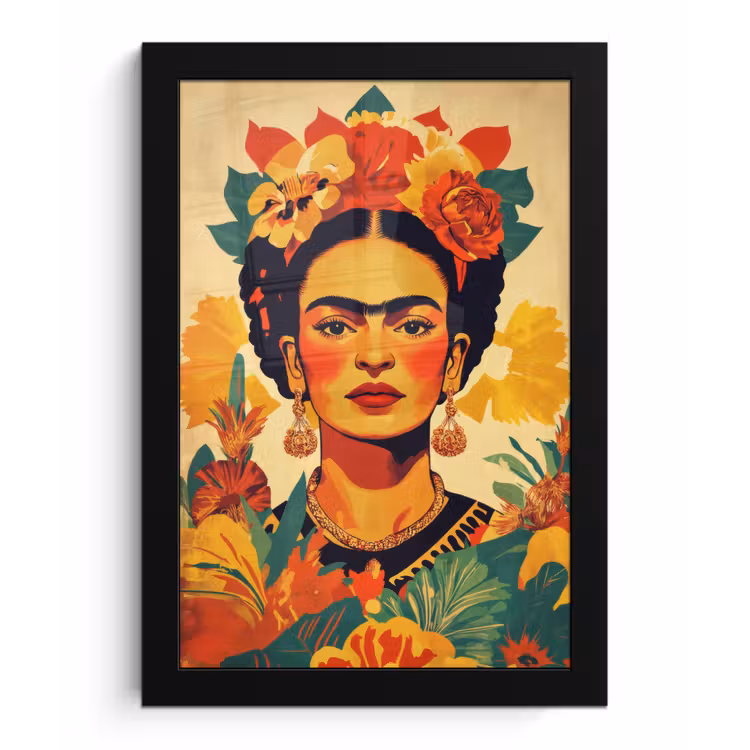 Poster met lijst - Vrouwelijk - Bloemen - Sieraden — 1