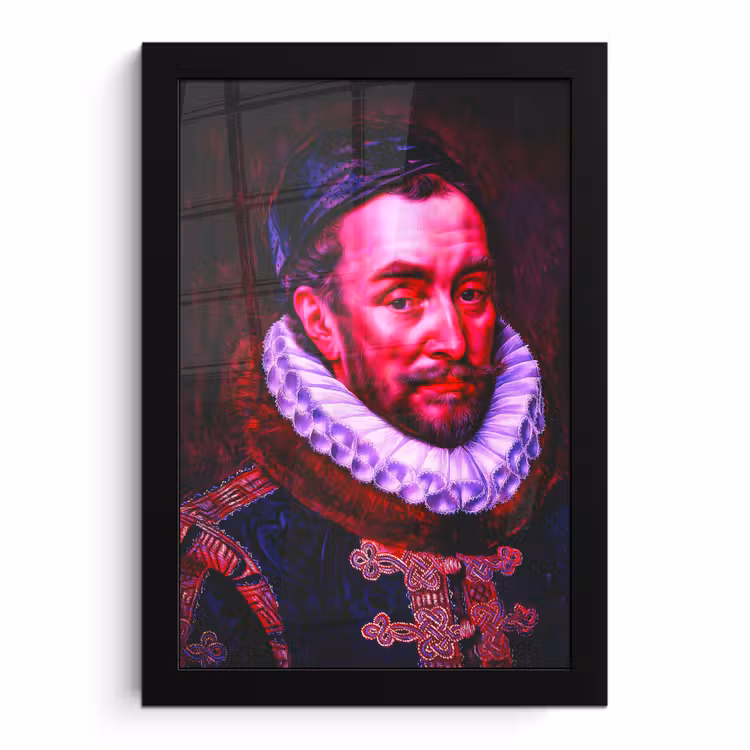 Poster met lijst - Willem van Oranje - Adriaen Thomasz - Oude meesters — 1