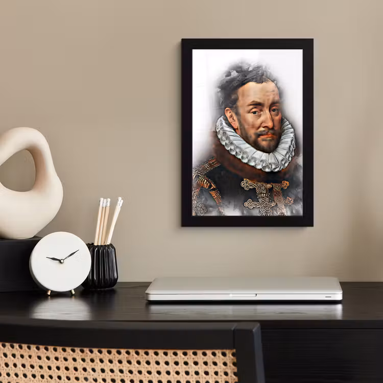 Poster met lijst - Willem van Oranje - Adriaen Thomasz - Rook — 3