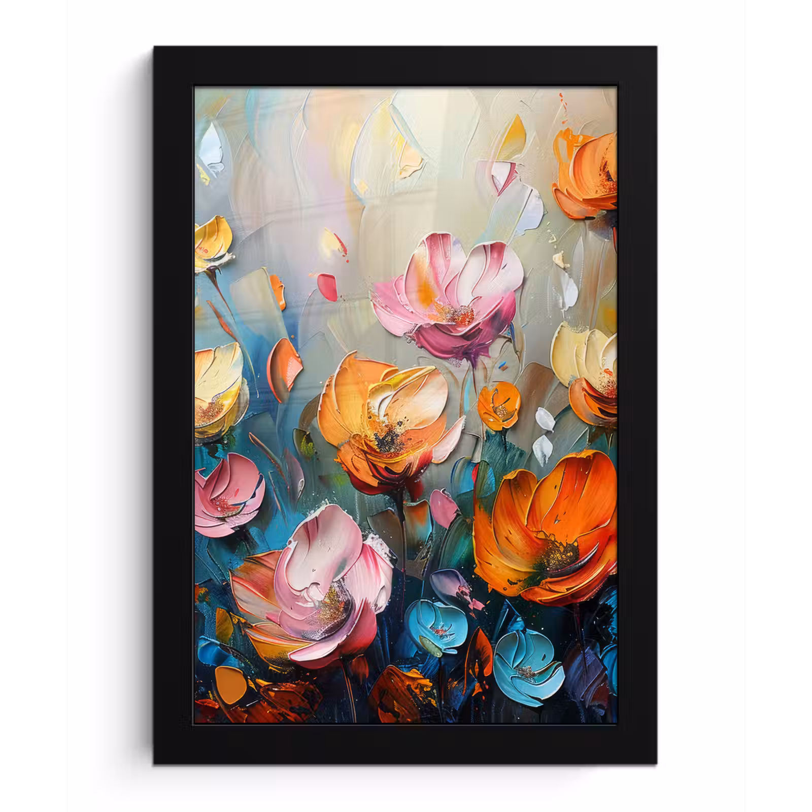 Poster met lijst - Klaprozen - Bloemen - Kunst - Botanisch — 1