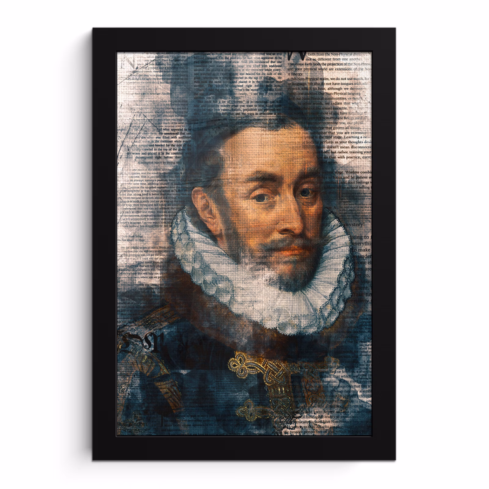 Poster met lijst - Willem van Oranje - Adriaen Thomasz - Krant — 1