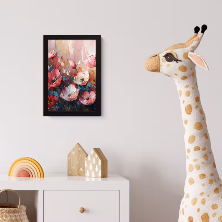 Poster met lijst - Klaprozen - Roze - Bloemen - Botanisch - Kunst — 5
