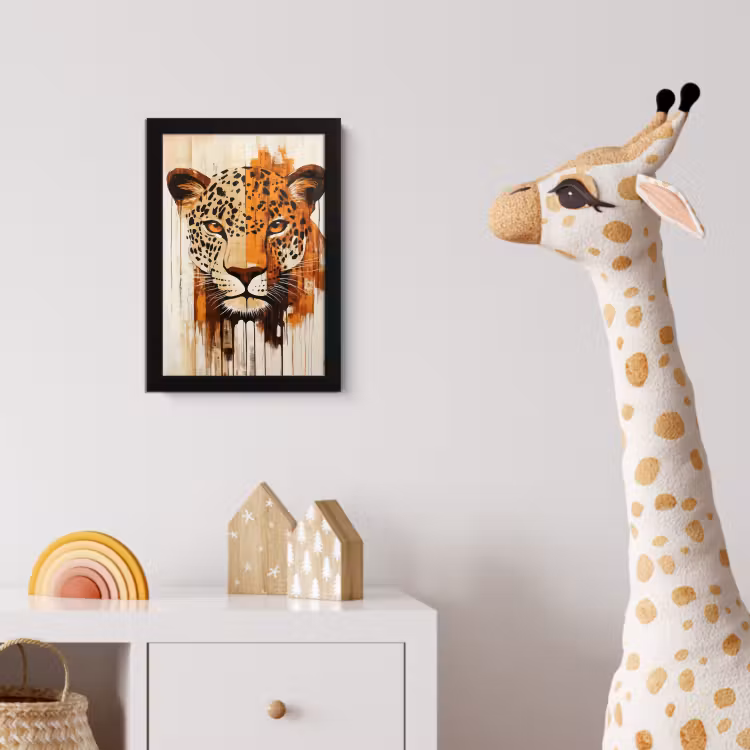 Poster met lijst - Luipaard - Symmetrisch - Strepen — 5