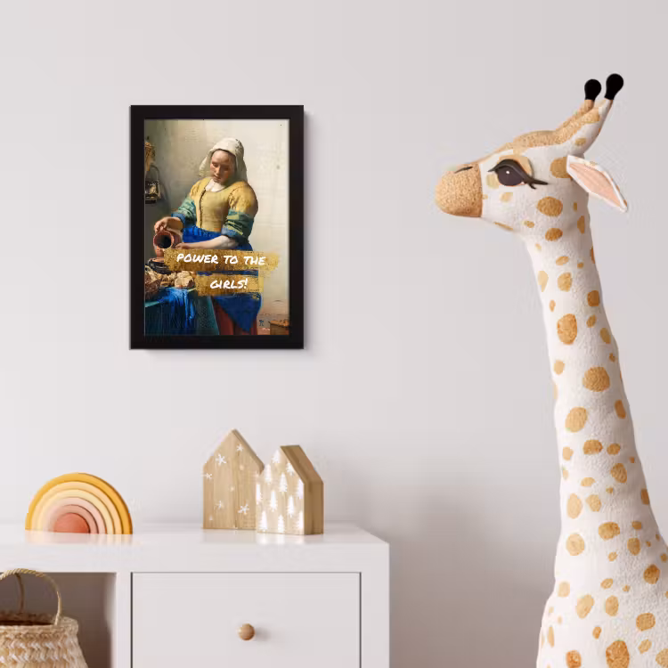 Poster met lijst - Melkmeisje - Goud - Quotes - Schilderij - Oude meesters — 5