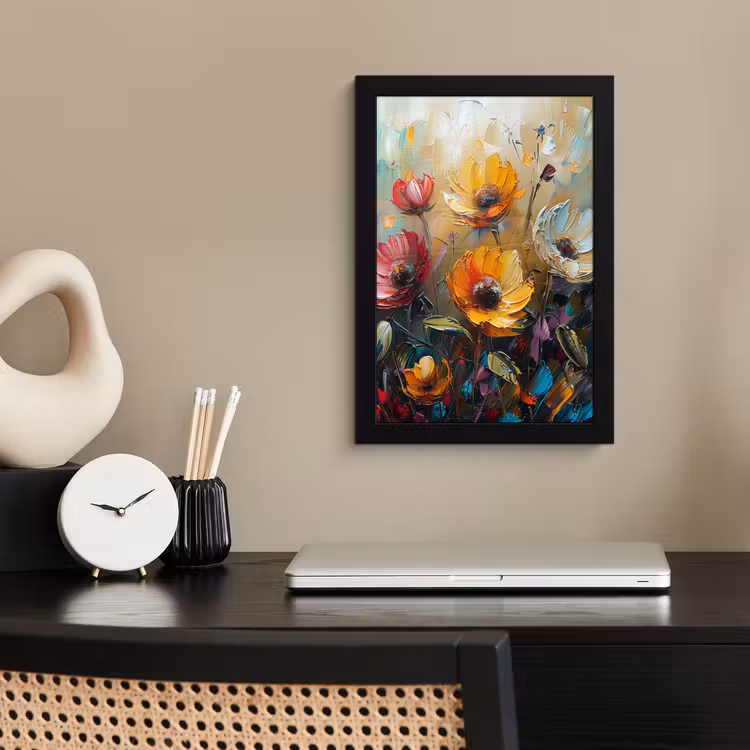 Poster met lijst - Watercolor - Bloemen - Kunst - Modern — 3