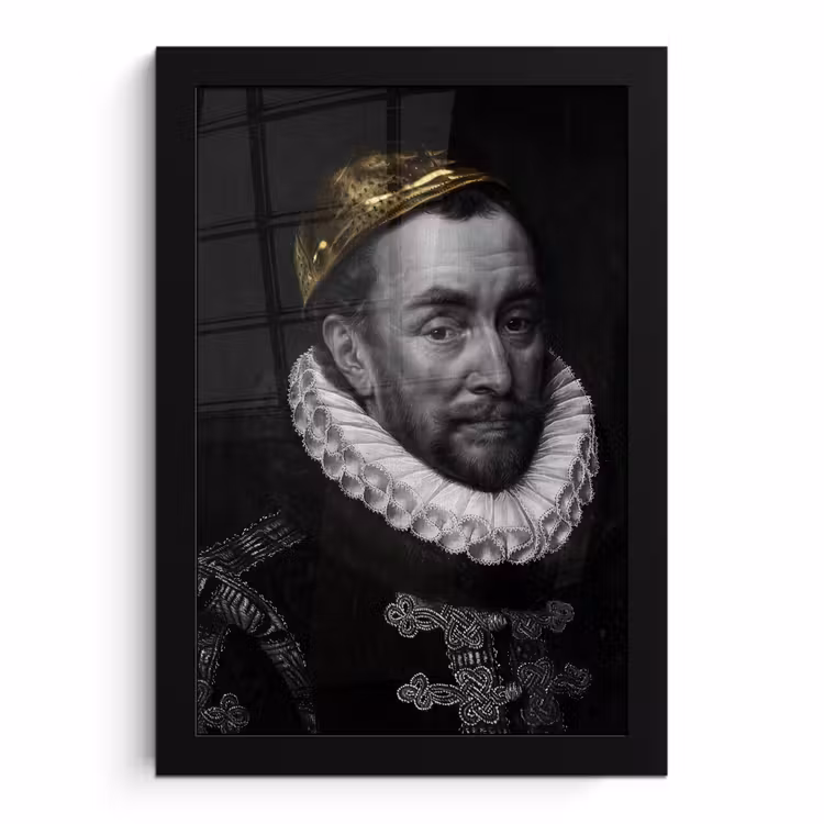 Poster met lijst - Willem van Oranje - Adriaen Thomasz - Goud — 1