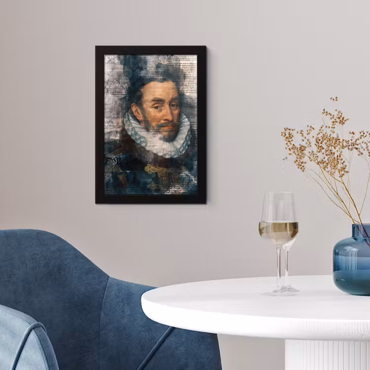 Poster met lijst - Willem van Oranje - Adriaen Thomasz - Krant — 2