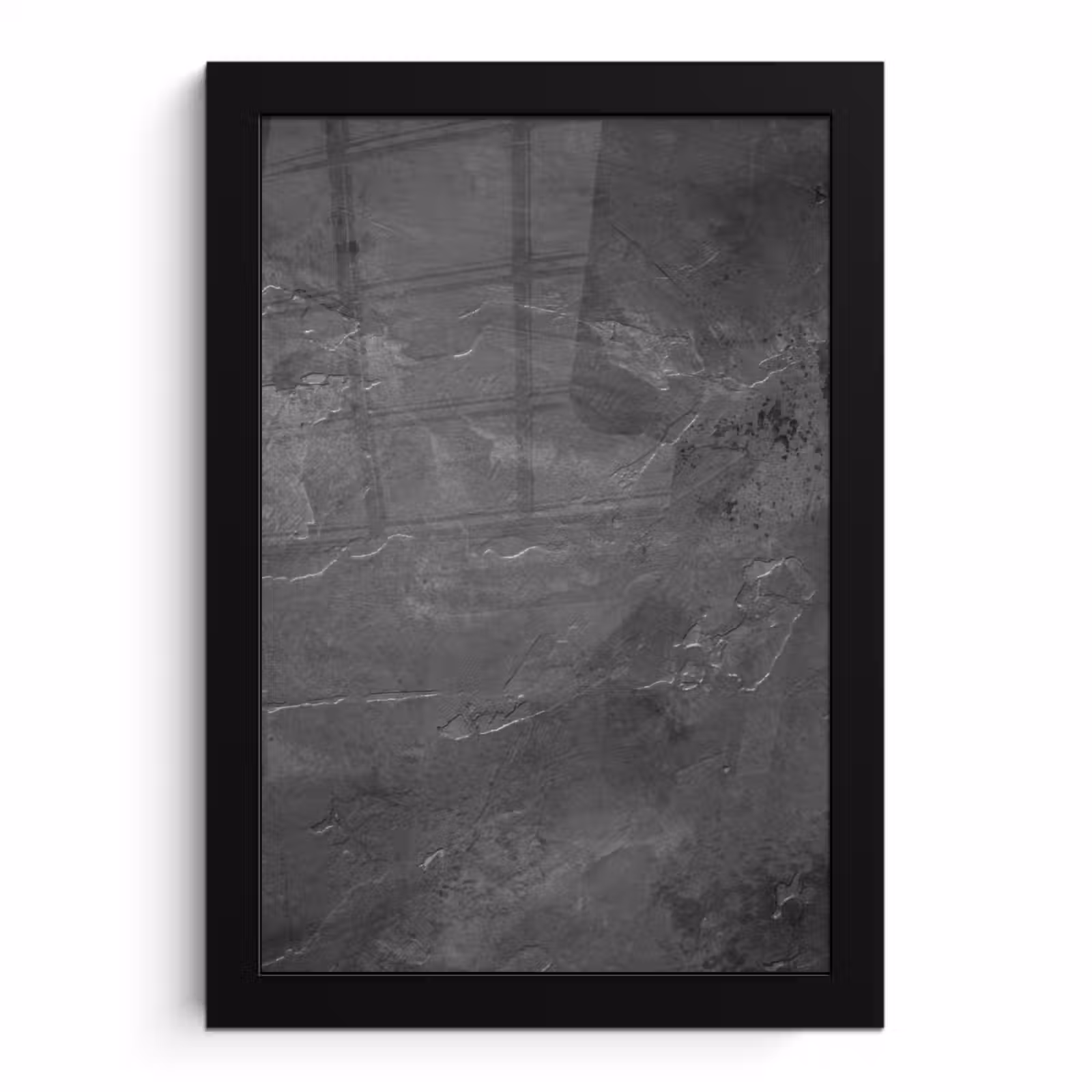 Poster met lijst - Structuur - Cement - Beton - Grijs - Vintage — 1