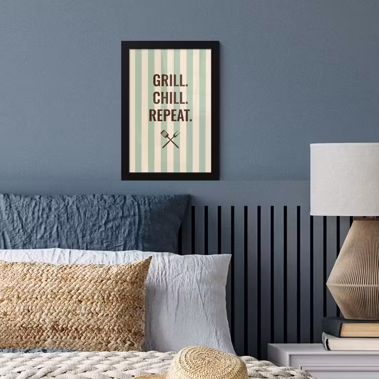 Poster met lijst - Quote - Strepen - Grill — 4