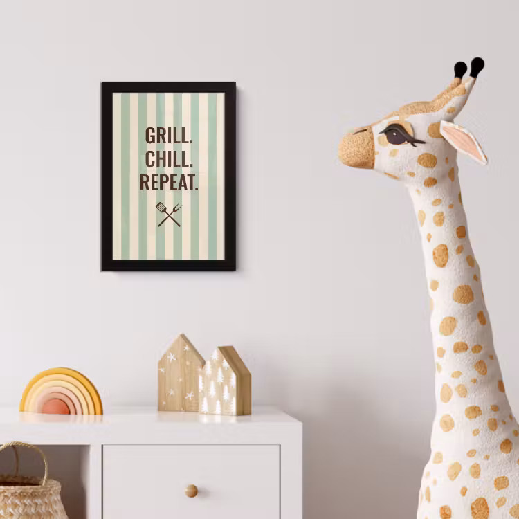 Poster met lijst - Quote - Strepen - Grill — 5