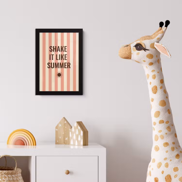 Poster met lijst - Zomer - Quote - Strepen — 5