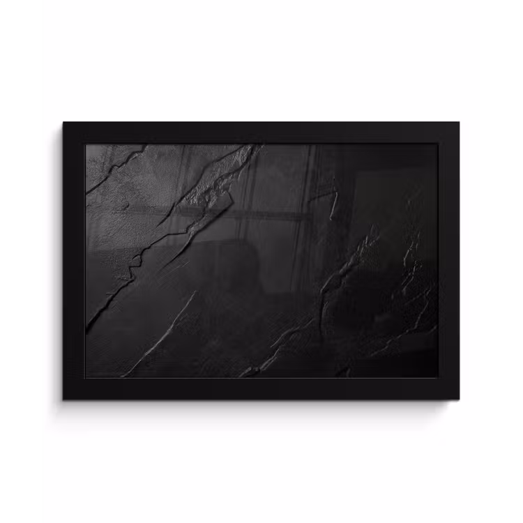 Poster met lijst - Zwart - Steen - Beton — 1