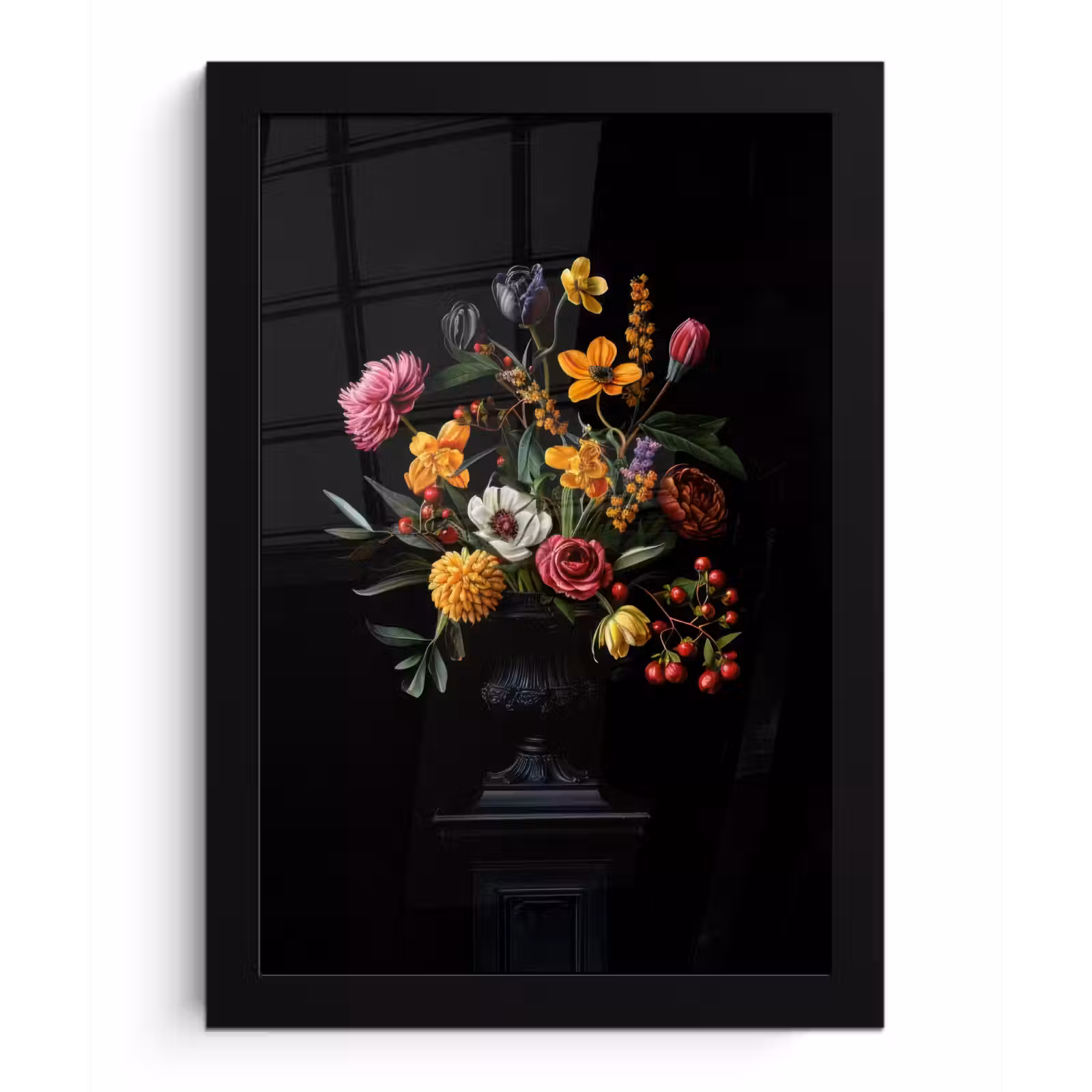 Poster met lijst - Sierlijk - Boeket - Bladeren — 1
