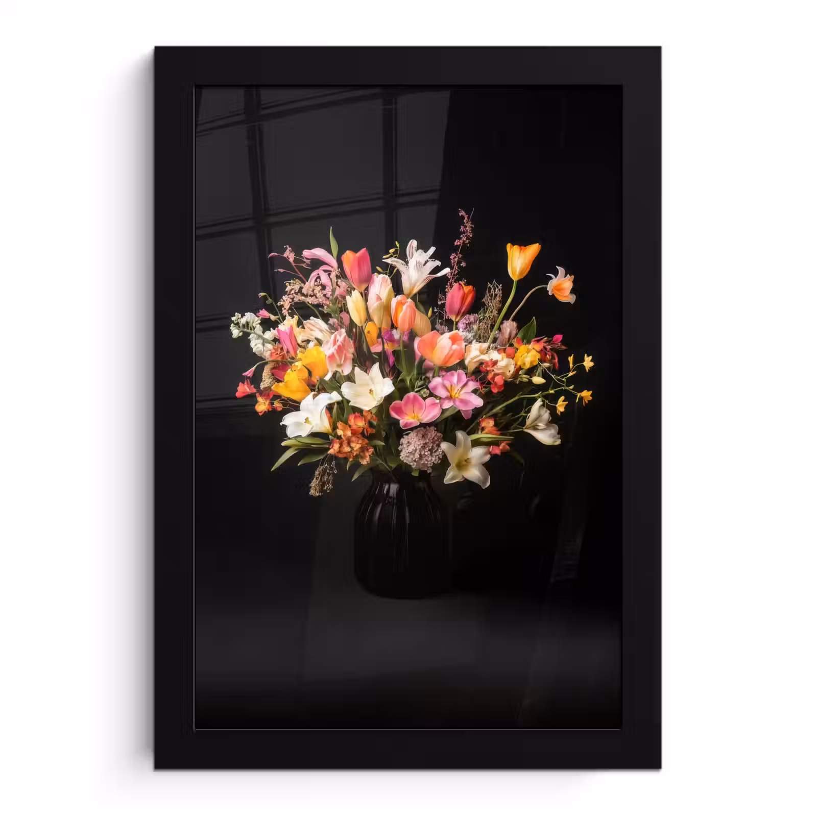 Poster met lijst - Vaas - Bloemen - Tulpen — 1