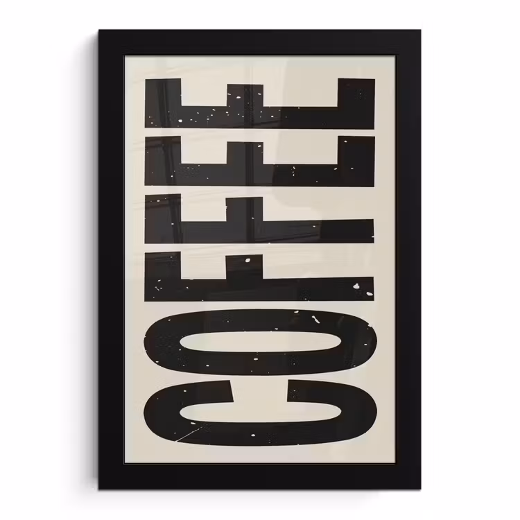 Poster met lijst - Japandi - Koffie - Decoratie - Vintage — 1
