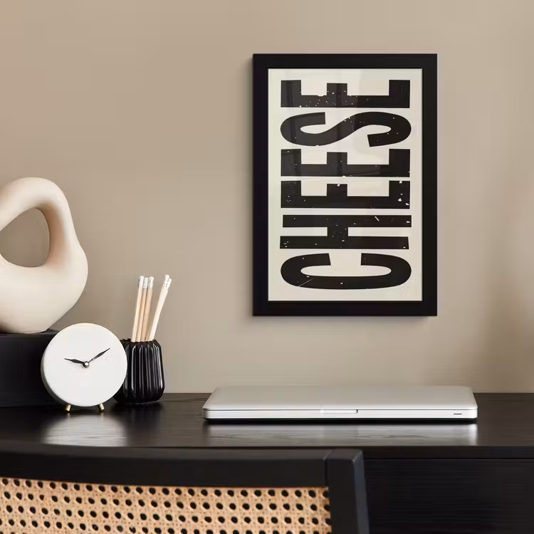 Poster met lijst - Kaas - Decoratie - Beige - Cheese — 3