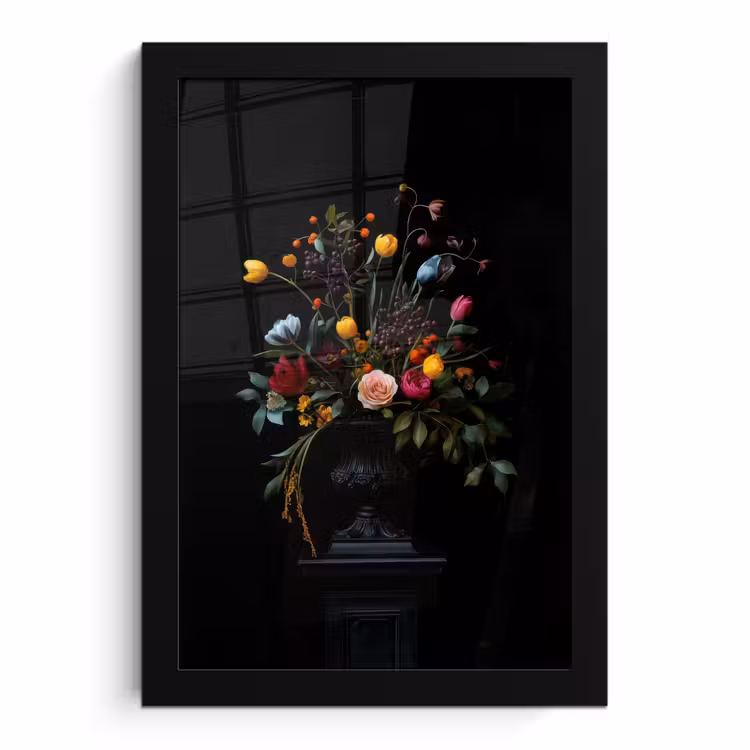 Poster met lijst - Klassiek - Vaas - Boeket - Bloemen — 1